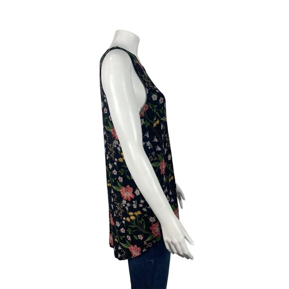 Set of 2 Old Navy Luxe Tank Tops Medium Floral Sleeveless Blouse - Picture 2 of 11
